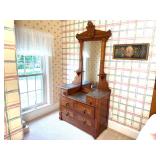 Beautiful Marble Top Dresser with Mirror