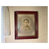Vintage Portrait in Ornate Frame