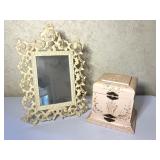 Ornate Metal Frame and Jewelry Box