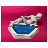 Mid Century Porcelain Nude Ashtray made in Germany