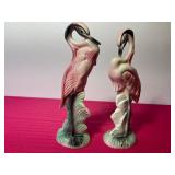 Vintage 1950s Stewart Flamingo Figurines