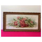 Vintage Paul de Longpre Floral framed Lithograph
