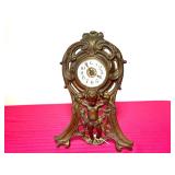 Westclox Art Nouveau Cast Iron Boudoir Mantle Clock