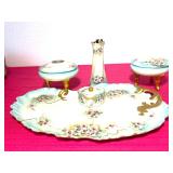 Antique Hand-Painted Vanity Set