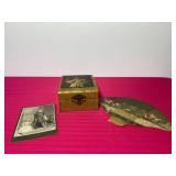 Vintage Trinket Box with Vintage Photo & Fan