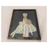 Vintage Framed Ribbon Art