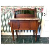 Large Antique Victorian Oak Banded Embossed Dome Top Steamer Trunk/Chest