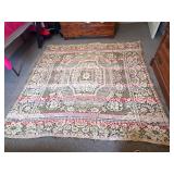 Vintage Shakur Mills Green Throw Blanket