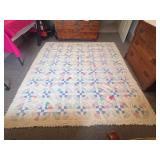 Handmade Vintage Chevron Crochet Blanket