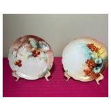 Hand-Painted Bavaria Floral Plates Trio