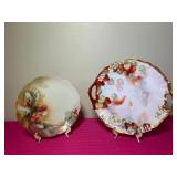 Floral Hand-Painted Bavaria Porcelain Plates