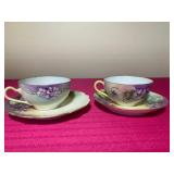 Hand-Painted Floral Plates