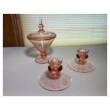 Pair of Milk Glass Candle Holders