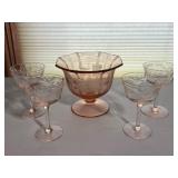 Vintage Oak Harbor Glass Fuchsia Design