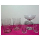 Oak Harbor Etched Glassware