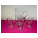 Oak Harbor Glass Etched Goblets