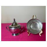 Vintage Silver Plated Salt & Pepper Shakers & Candle Stick Holders