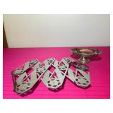 Silver Planted Tray with Cup & Saucer