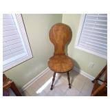 Antique Handcrafted Footstool with Handgrip