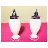 Vintage Milk Glass Salt & Pepper Shakers