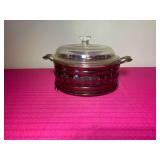 Vintage Metal/Glass Serving Dish Set
