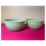 Vintage Fire-King Jadite Mixing Bowls