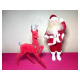 Vintage Santa and Reindeer