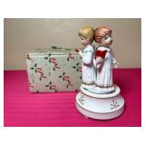 Vintage Lefton Choir Boys Music Box with Original Box