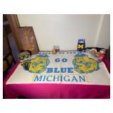 University of Michigan Vintage Rug & Memorabilia