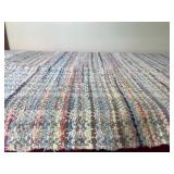 Vintage Multicolored Handwoven Rag Rug