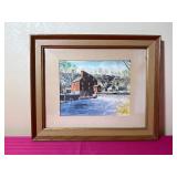 Grafs Watercolors Mill Scene Framed Artwork