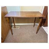 Antique Wooden Turned-Leg Table/Writing Desk