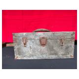 Vintage Metal Tool Box with Tools