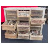 Vintage Hardware Table Top Storage Cabinets