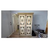 Polychrome 4-Door Armoire Tuscan Revival