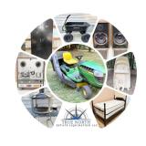 John Deer Mower, Firearms, Metal Cabinets, Paddle Boat, Records & Home Furnishings