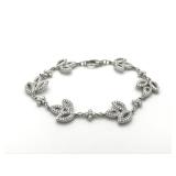 Harry Winston Lily Flower Cluster Diamond Platinum Bracelet