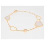 Chopard Happy Hearts Mother of Pearl Floating Diamond 18K Rose Gold Bracelet