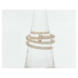 Cartier Juste Un Clou Nail Diamond 18K Rose Gold Ring
