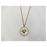 Dior Rose des Vents Large Model Mother of Pearl Diamond 18K Yellow Gold Long Necklace