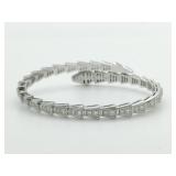 Bulgari Serpenti Viper Snake Diamond 18K White Gold Bracelet Bangle