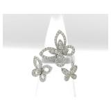 Graff Butterfly Silhouette Diamond 18K White Gold Ring