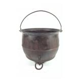 Early American Cast Iron Hearth Cauldron
