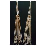 Vintage Rustic Topiary Trellis Duo