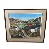 Signed Print “School Is Out” (1981) By Linda Nelson Stocks