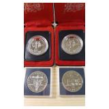 Four Canadian UNC Silver Dollars