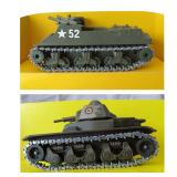 Solido Militaires Military Vehicle Lot-Char M7 US & Renault R35