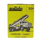 RARE Solido #201 "UNIC" Lance-Fusée Military Truck