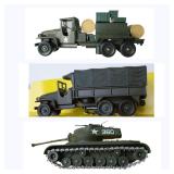 Lot of 3 Military Vehicle w/ Tank Patton GMC Tourelle & Compresseur