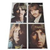 Vintage Set of 4 Beatles Head Shots From The White Album